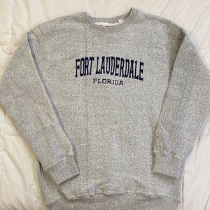 Fort Lauderdale gray crew neck sweatshirt